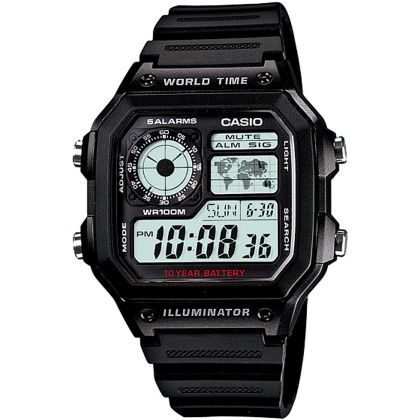 Мъжки дигитален часовник Casio - Casio Collection - AE-1200WH-1AVDF