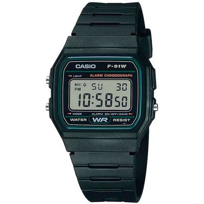 Унисекс дигитален часовник Casio - Casio Collection - F-91W-3HDG