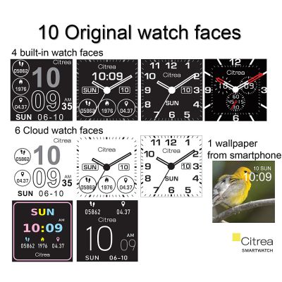 Смарт часовник Citrea Black 1.3" Heart Rate - X00A-001VY