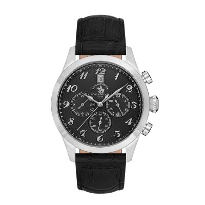 Мъжки часовник Santa Barbara Polo & Racquet Club SB.1.10551-1 комплект с химикалка