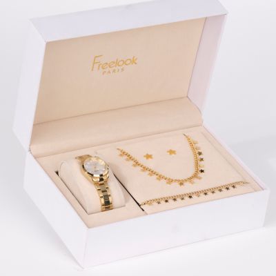 Комплект дамски часовник, гривна, колие и обеци  Freelook FL.1.10488-2