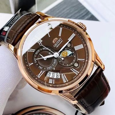 Мъжки автоматичен часовник Orient Classic Automatic Sun and Moon - RA-AK0009T