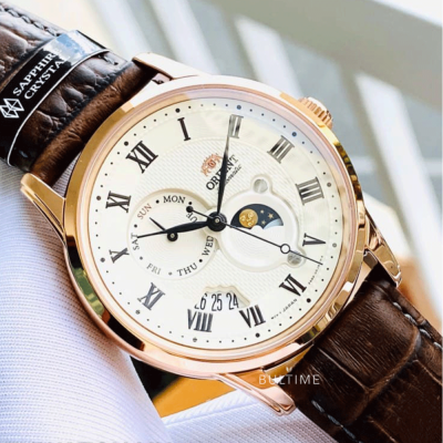 Мъжки автоматичен часовник Orient Classic Automatic Sun and Moon - RA-AK0007S