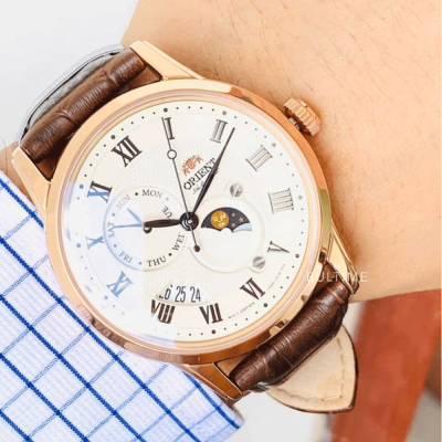 Мъжки автоматичен часовник Orient Classic Automatic Sun and Moon - RA-AK0007S
