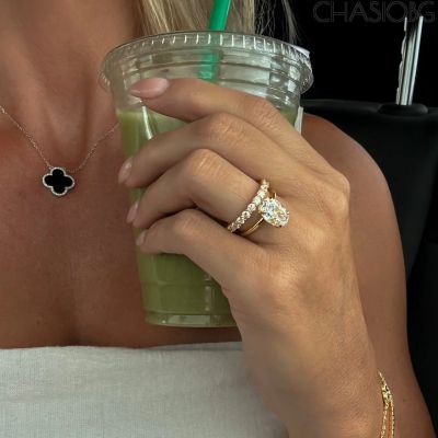 Ръчно изработен пръстен Oval Crushed Ice от 18-каратово позлатено сребро - RING-OVL-GLD