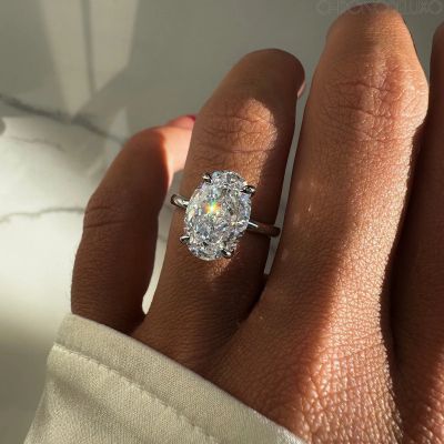 Ръчно изработен пръстен Oval Crushed Ice от сребро - RING-OVL-SLVR