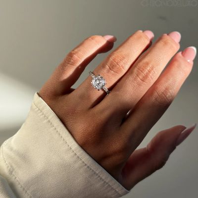 Ръчно изработен пръстен ROUND CUT PAVÉ BAND от 925 каратно сребро - RNG-RND-SLVR