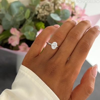 Ръчно изработен пръстен Mini Oval Cut от 925-каратово сребро - RING-MINOVL-SLVR