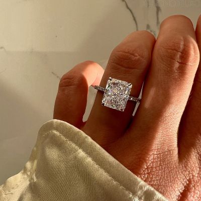 Ръчно изработен пръстен Crushed Ice Radian Cut от 925-каратово сребро - RING-RDN-SLVR