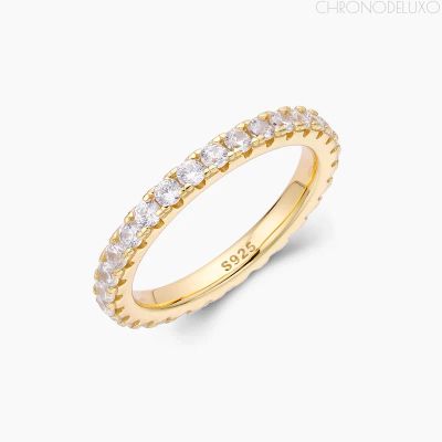 Ръчно изработен пръстен Stacking Ring от 18 карата позлатено 925-каратово сребро - RING-STCK-GLD