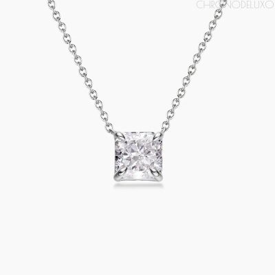 Ръчно изработено колие PRINCESS CUT от 925-каратово сребро - NCKL-PRNCS-SLVR